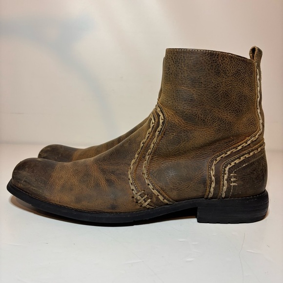 Bed Stu boots Revolution Men’s Size 12 Brown Chelsea Leather Stitched Boots - Picture 2 of 10